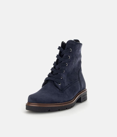 Gabor Versatile Navy Nubuck Ankle Boots