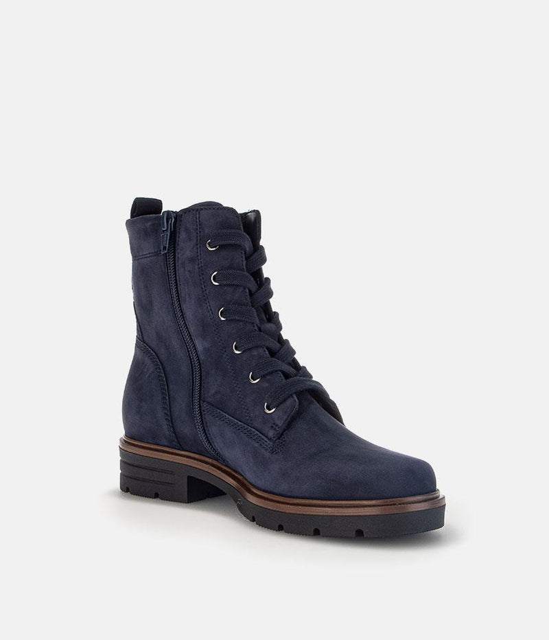 Gabor Versatile Navy Nubuck Ankle Boots