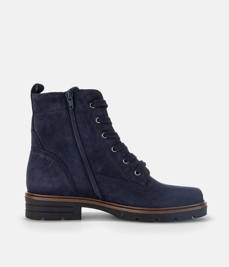 Gabor Versatile Navy Nubuck Ankle Boots