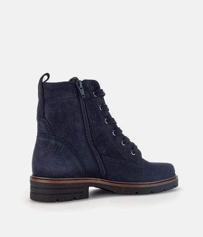 Gabor Versatile Navy Nubuck Ankle Boots