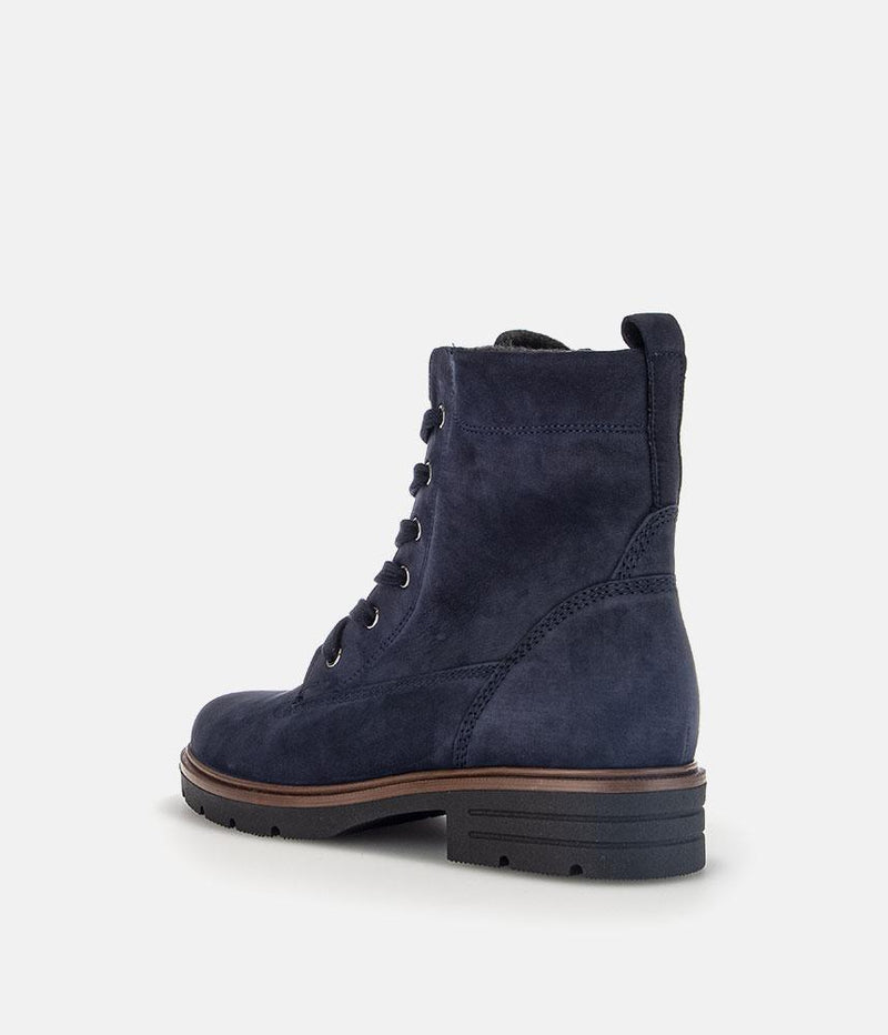 Gabor Versatile Navy Nubuck Ankle Boots