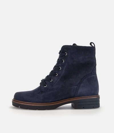 Gabor Versatile Navy Nubuck Ankle Boots