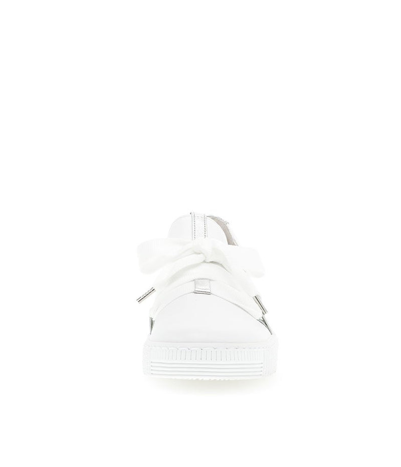 Gabor Glam White/Silver Slip On Trainer