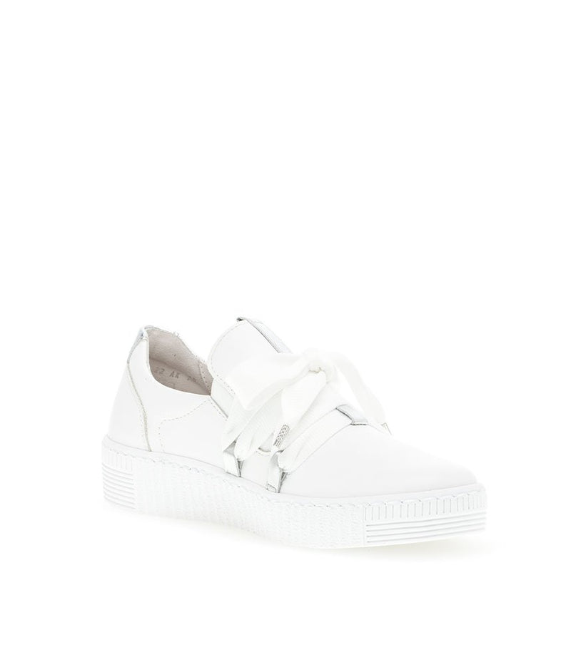 Gabor Glam White/Silver Slip On Trainer