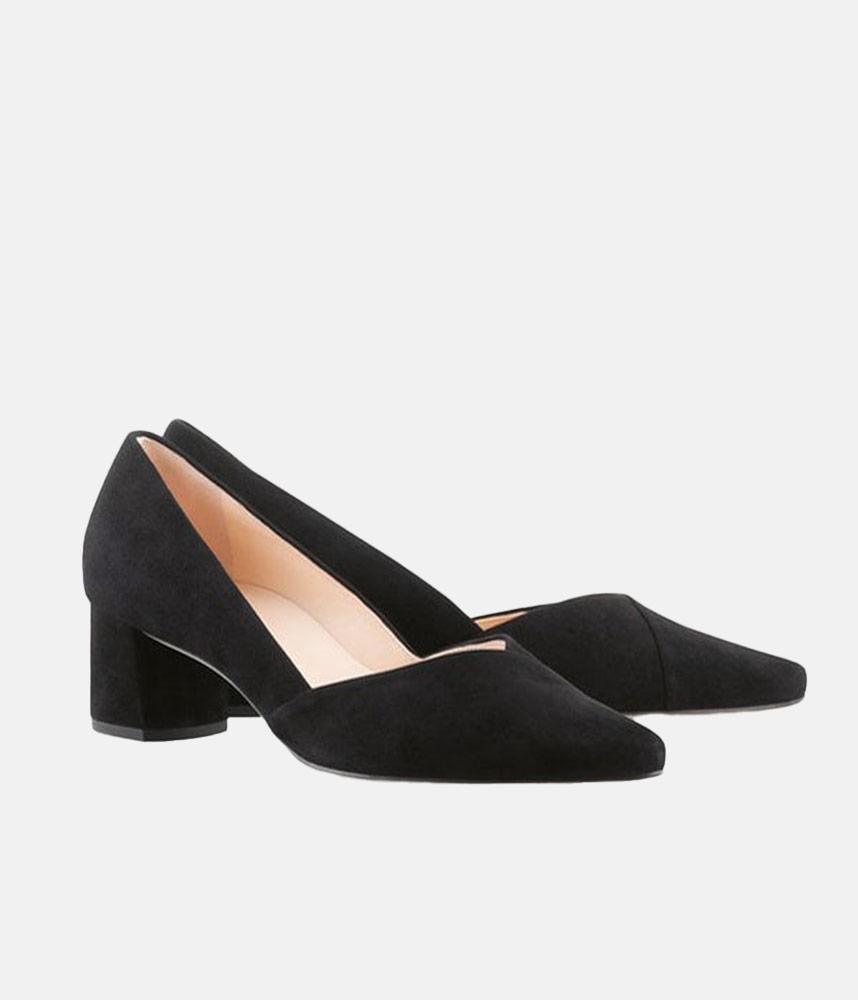 Hogl Premium Black Sweetheart Block Heels