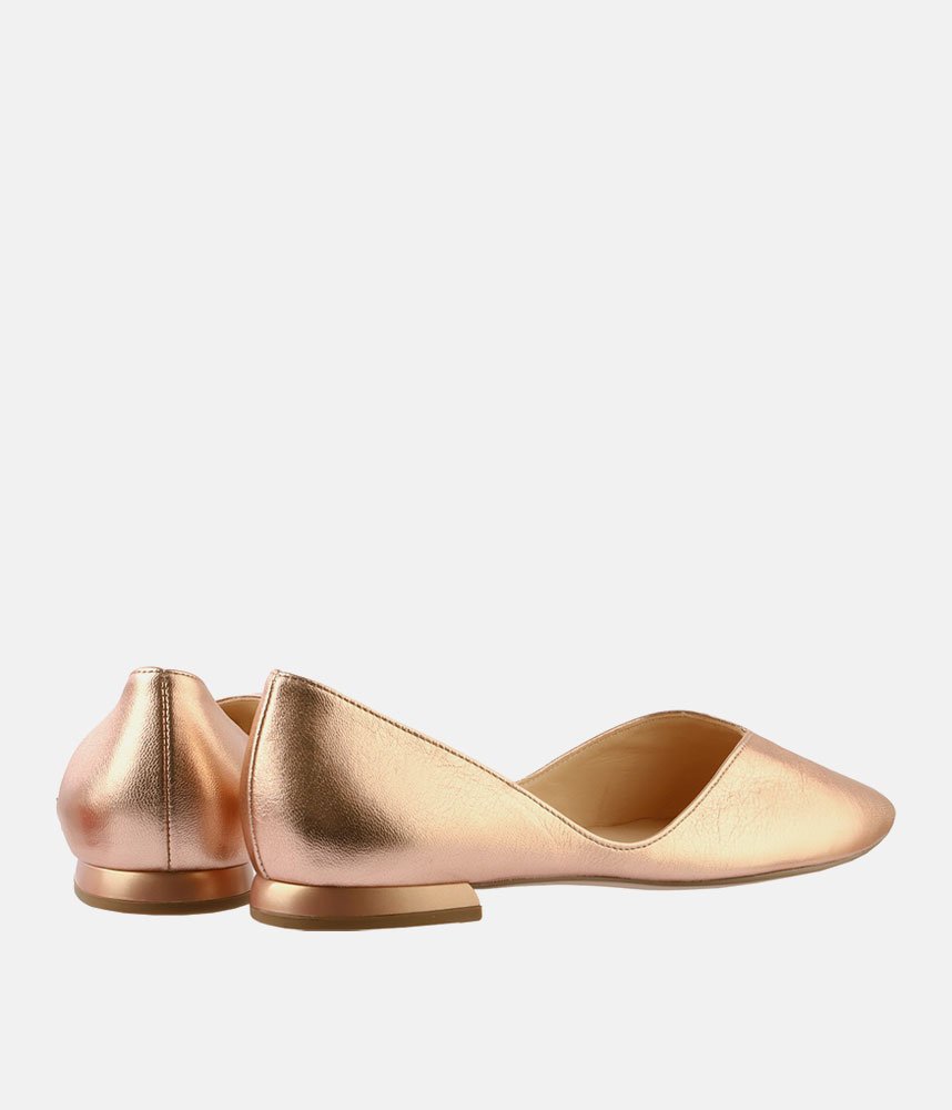 Hogl Chic Metallic Rose Gold Flats