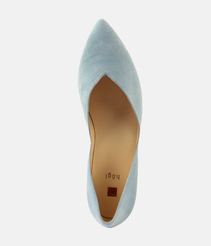 Hogl Chic Sky Blue Suede Flats