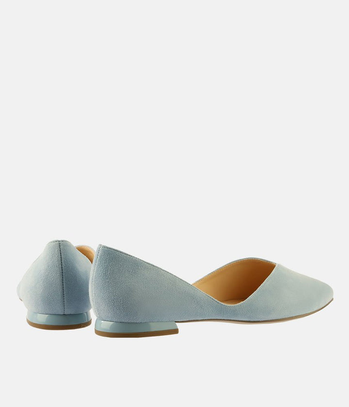 Hogl Chic Sky Blue Suede Flats