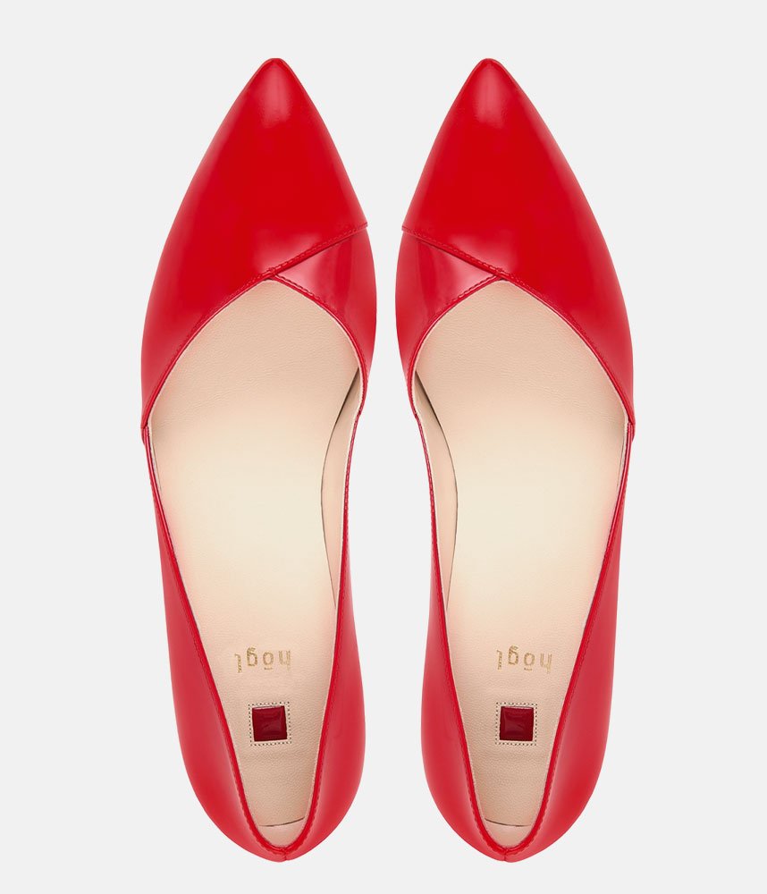 Hogl Gorgeous Red Patent Leather Flats