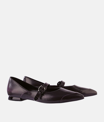 Hogl Super Stylish Aubergine Mary Jane Flats