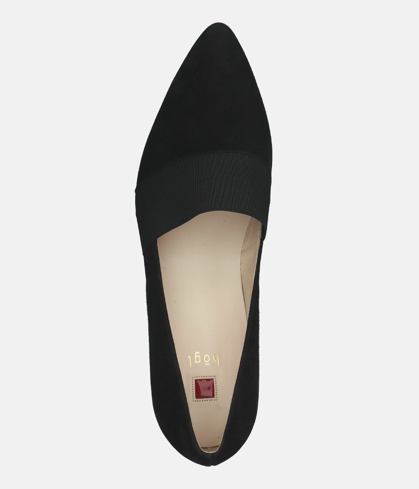 Hogl Classy Black Pointy Toe Flats