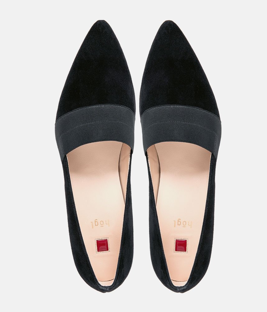 Hogl Classy Black Pointy Toe Flats