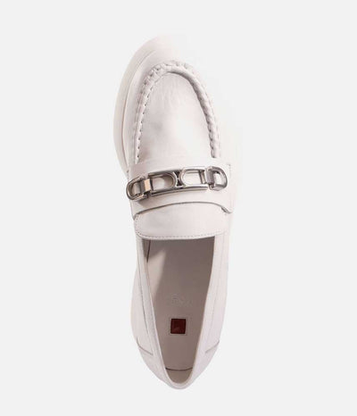 Hogl Premium White Leather Loafers