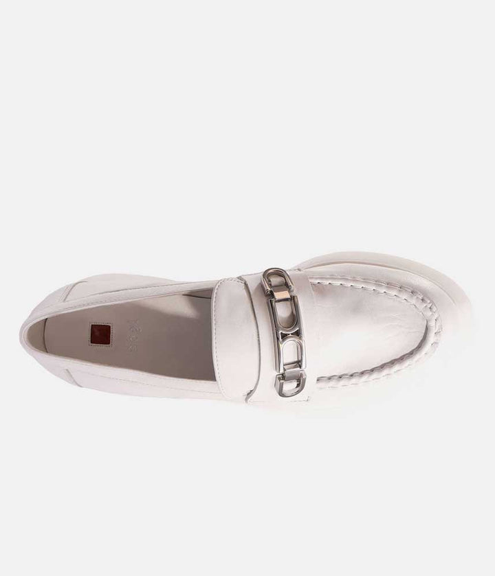 Hogl Premium White Leather Loafers