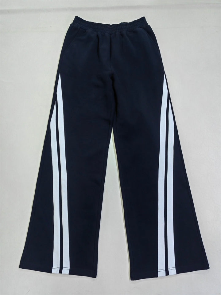 Tall Women's Black and White Striped Sweatpants