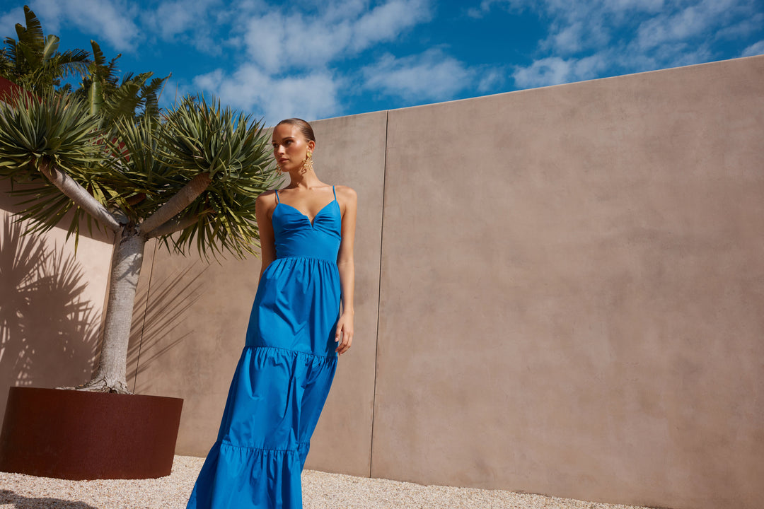 Portrait Maxi Dress in Blue