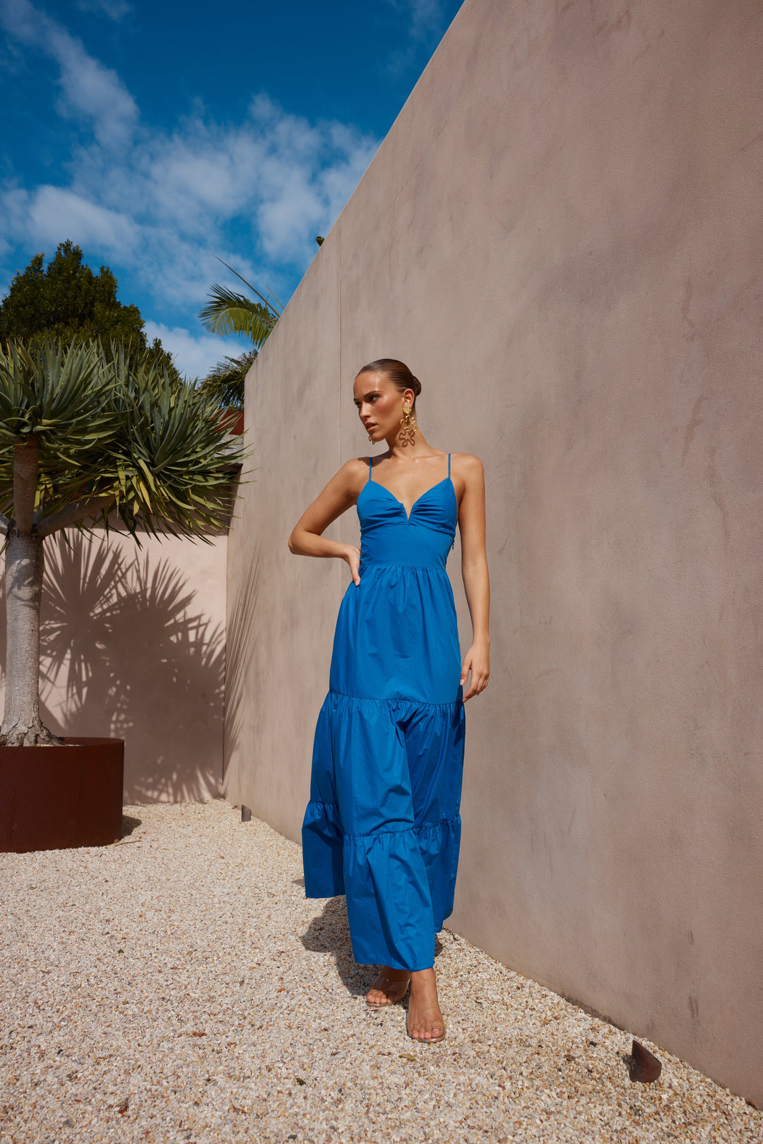 Portrait Maxi Dress in Blue