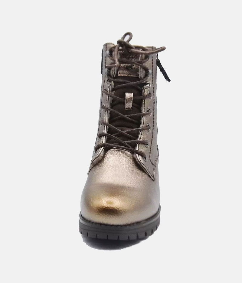 Mustang Trendy Gold Ankle Boots