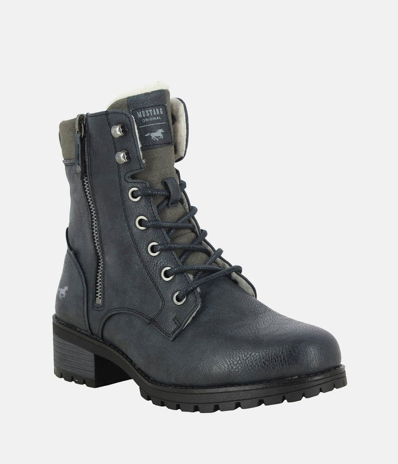 Mustang Versatile Navy Ankle Boots