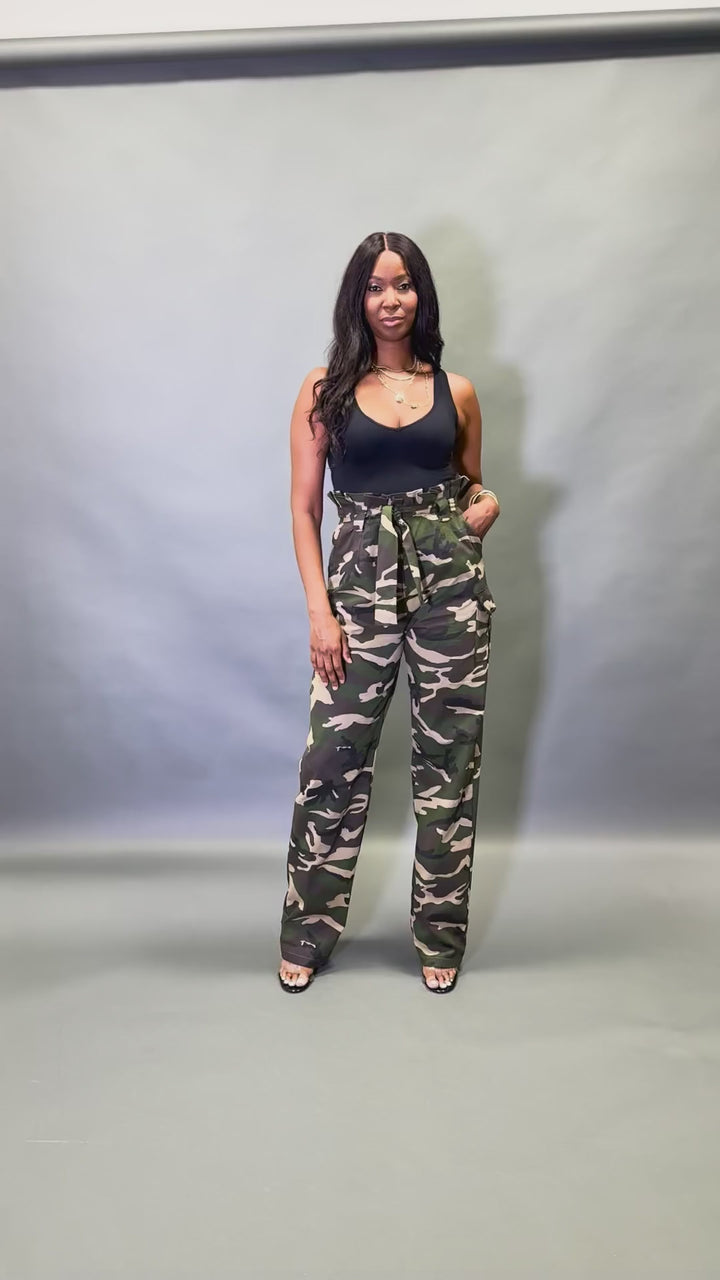 No Limit Paper Bag Cargo Pants - Camo