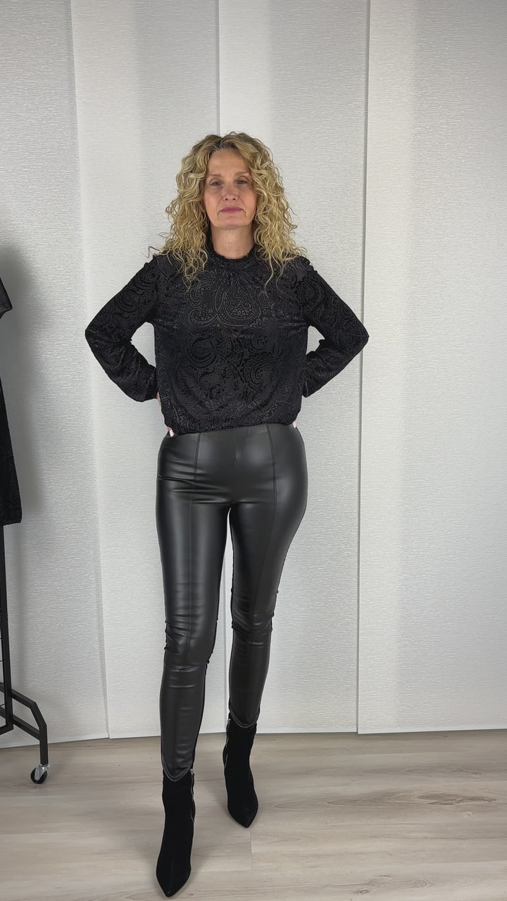 Leather & Ponte Tall Legging