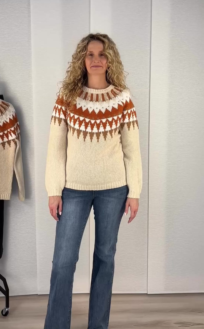 Intarsia Tall Sweater