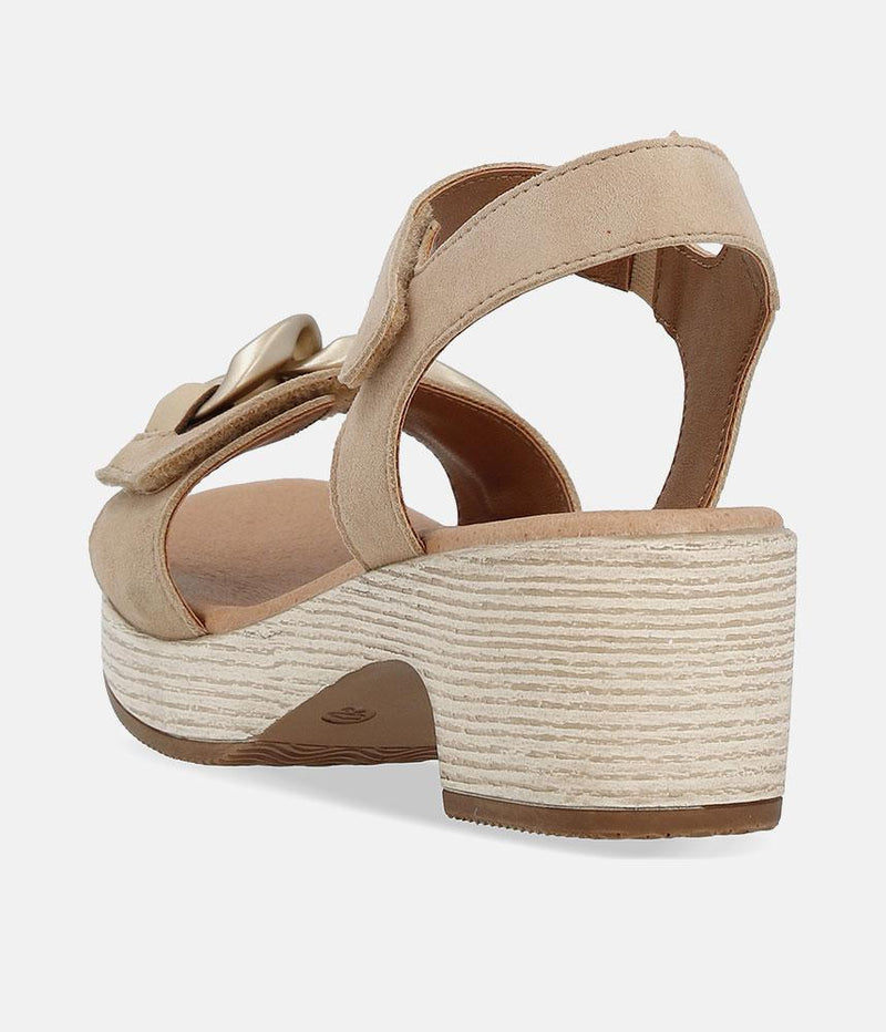 Remonte Stylish Beige Suede Fashion Sandals