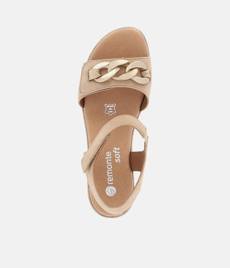 Remonte Stylish Beige Suede Fashion Sandals