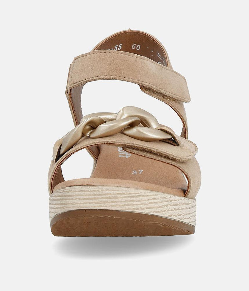 Remonte Stylish Beige Suede Fashion Sandals