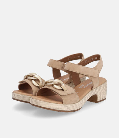 Remonte Stylish Beige Suede Fashion Sandals