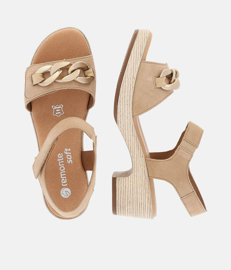 Remonte Stylish Beige Suede Fashion Sandals