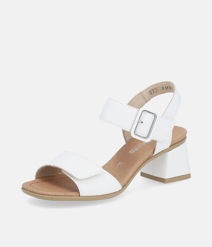 Remonte Glam White Block Heels