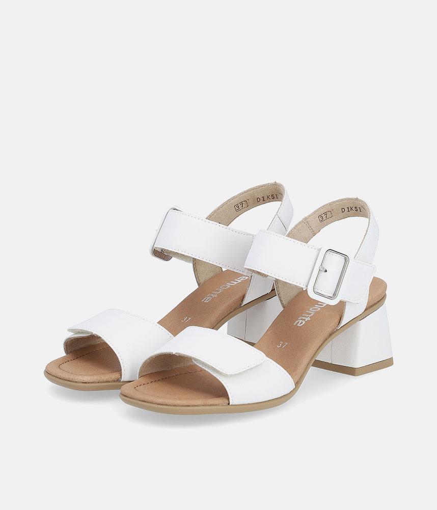 Remonte Glam White Block Heels