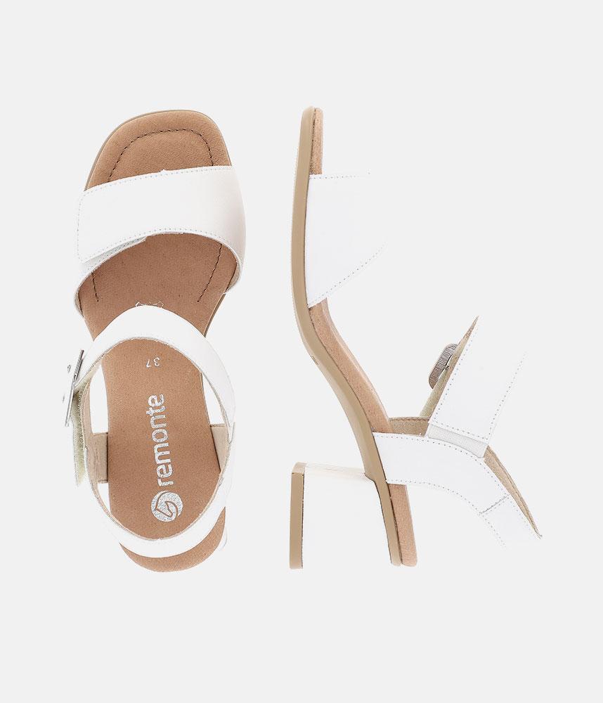 Remonte Glam White Block Heels