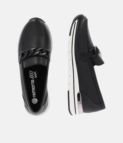 Remonte Sporty Stylish Black Loafers