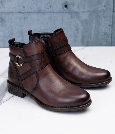 Remonte Classic Brown Leather Ankle Boots