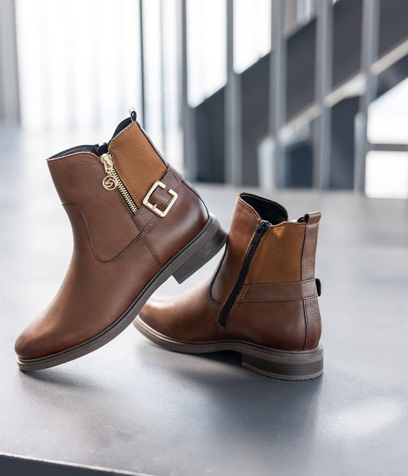 Remonte Versatile Brown Leather Ankle Boots