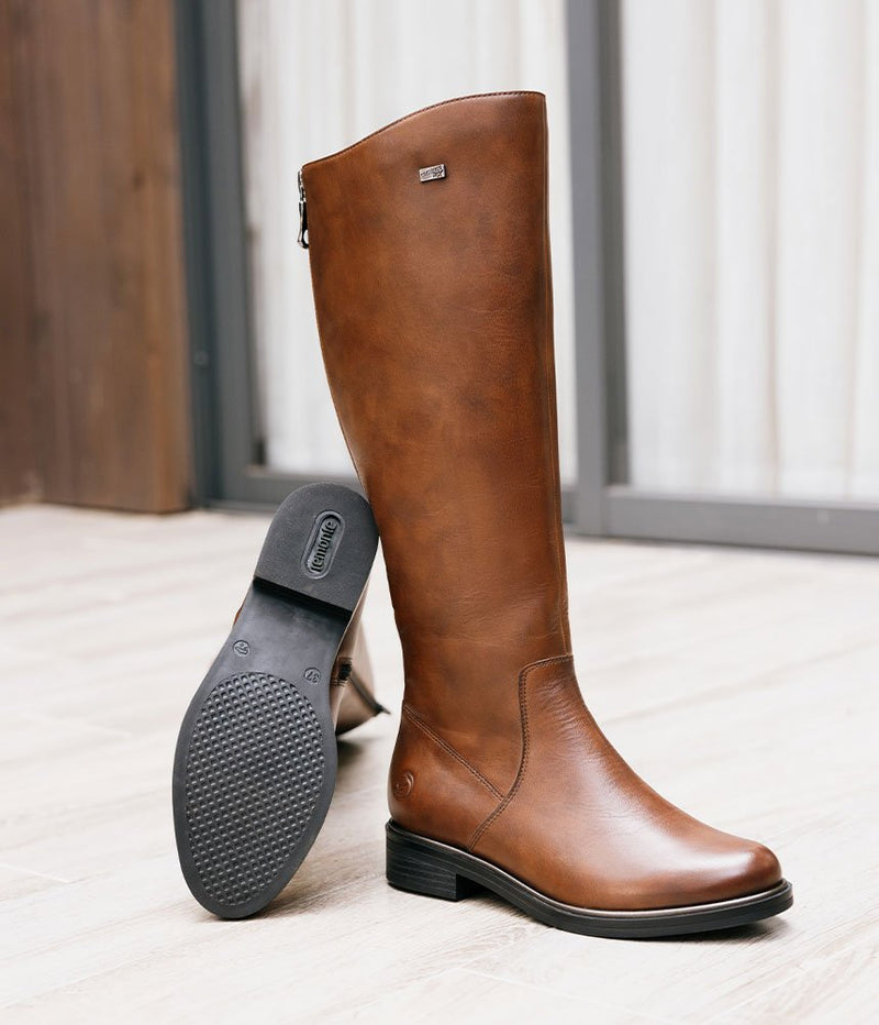 Remonte Beautiful Brown Leather Long Boots