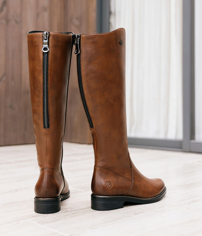 Remonte Beautiful Brown Leather Long Boots