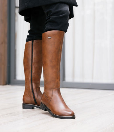 Remonte Beautiful Brown Leather Long Boots