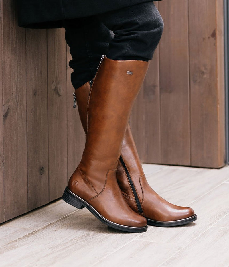 Remonte Beautiful Brown Leather Long Boots