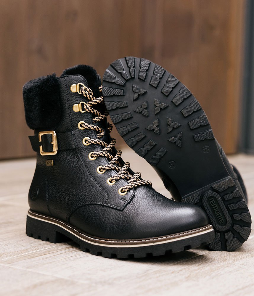 Remonte Fashionable Cozy Black Winter Boots