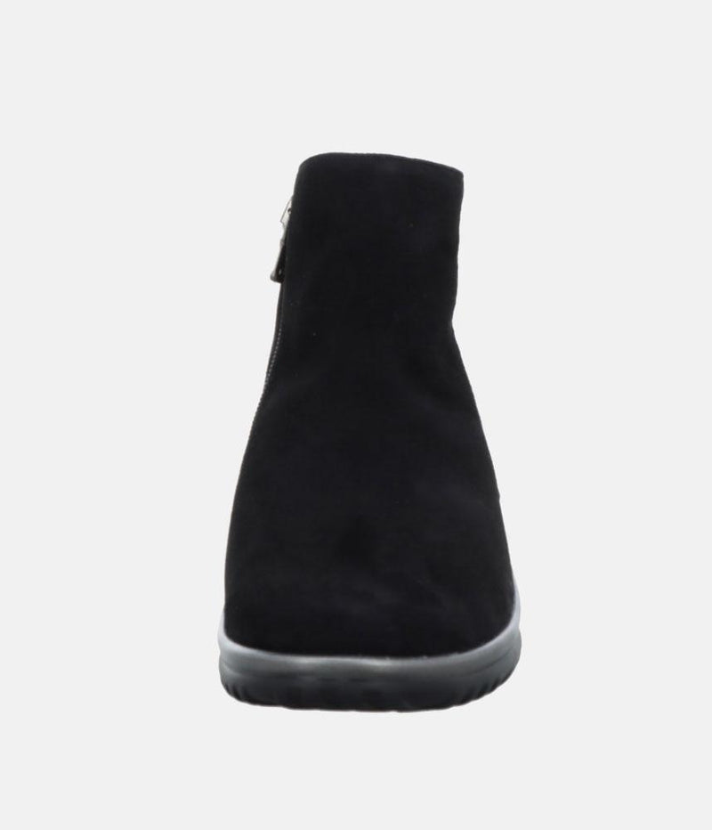 Semler Premium Black Suede Ankle Bootie