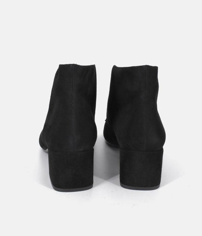 Semler Chic Black Suede Curvy Ankle Boots