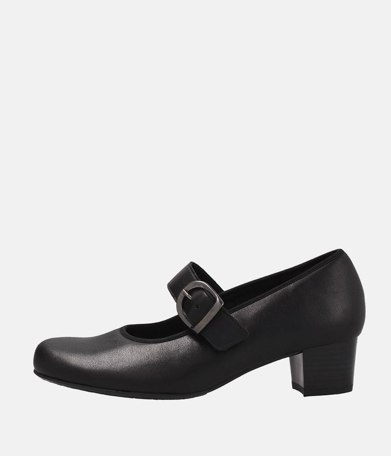 Semler Premium Leather Mary Jane Style Block Heels