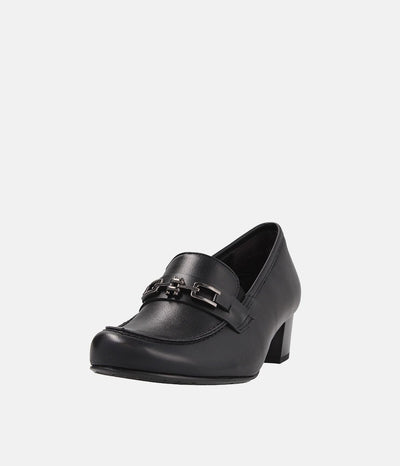 Semler Premium Black Heel Loafers