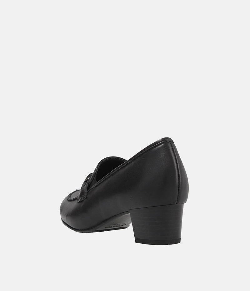 Semler Premium Black Heel Loafers