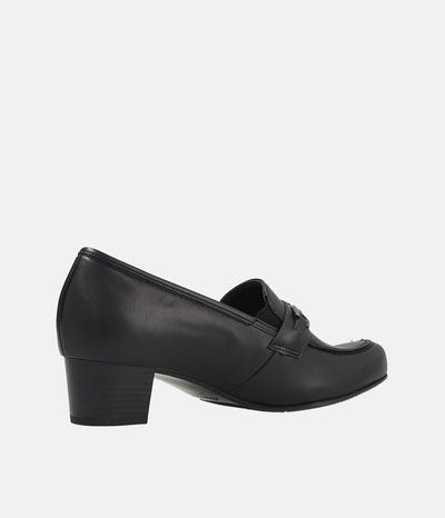 Semler Premium Black Heel Loafers