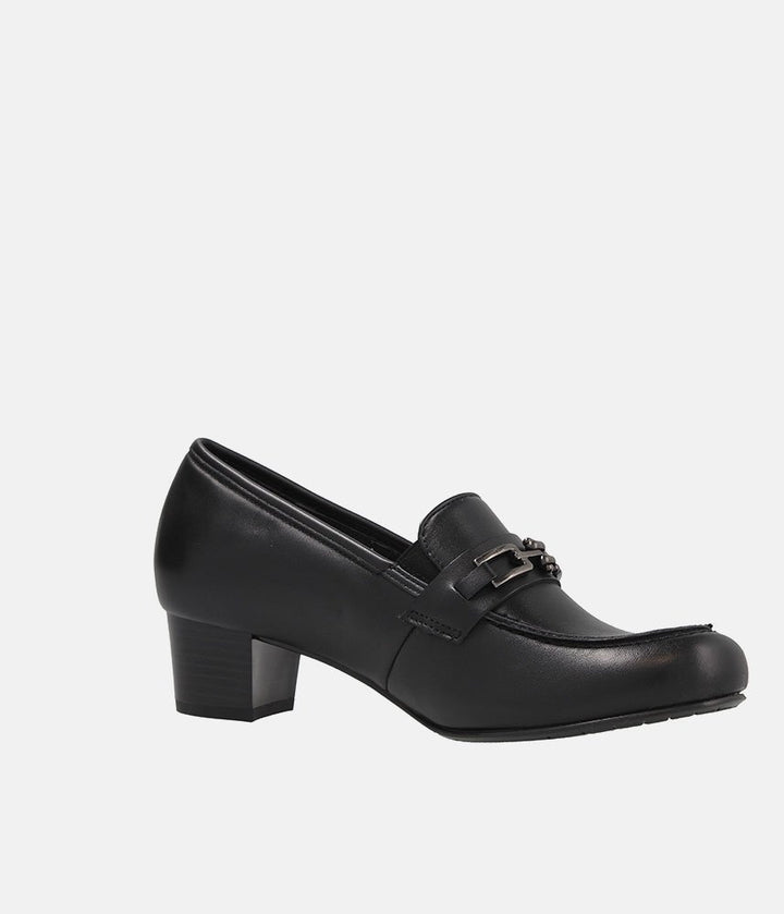 Semler Premium Black Heel Loafers