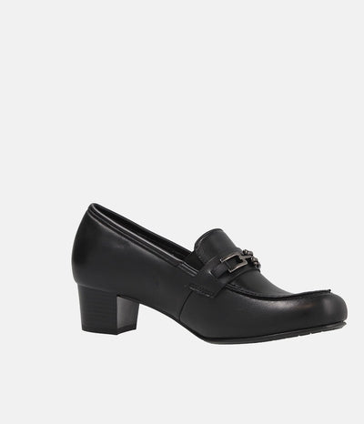 Semler Premium Black Heel Loafers